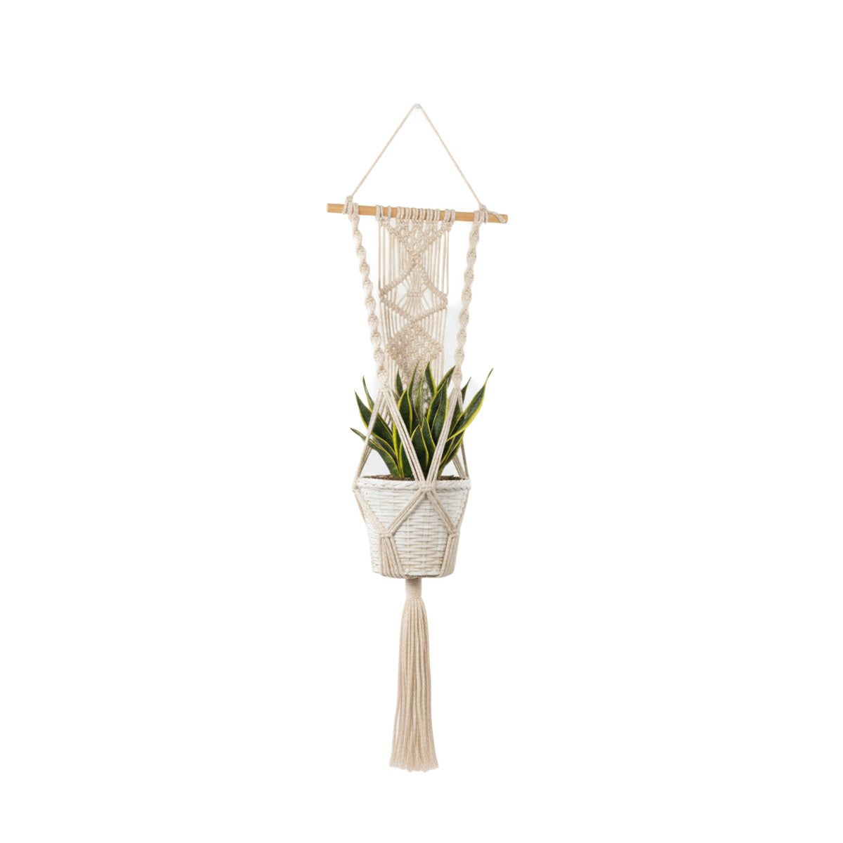 Avoirr Handmade Macrame Wall Plant Hanger | Boho Cotton Hanging Planter