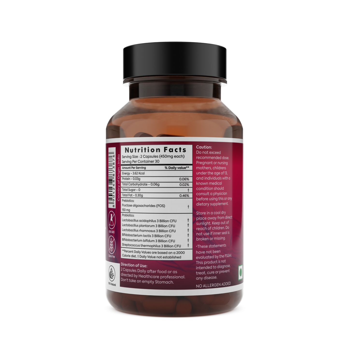 Avoirr Health Pre and Probiotics - 6 Strains, 18 Billion CFU, Gut Health & Immunity Booster, Antioxidant Support, Easy-to-Swallow Veg Capsules for Men & Women - 60 Caps