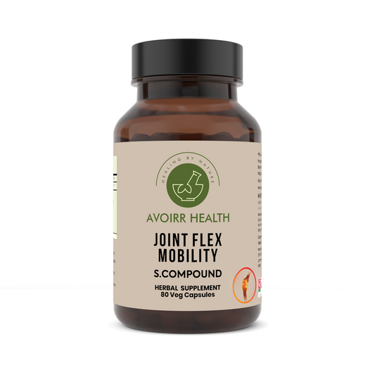 Avoirr Health Joint Flex & Mobility S.Compound | Boswellia Serrata Supplements for Joint Comfort & Flexibility | Herbal Mobility Support Capsules for Men & Women | 80 Capsules Vegan, Non-GMO, Gluten-Free