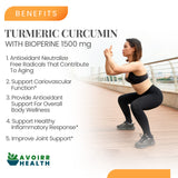 Avoirr Turmeric Curcumin with Bioperine – High Absorption Formula, 1500mg, 60 Veg Capsules