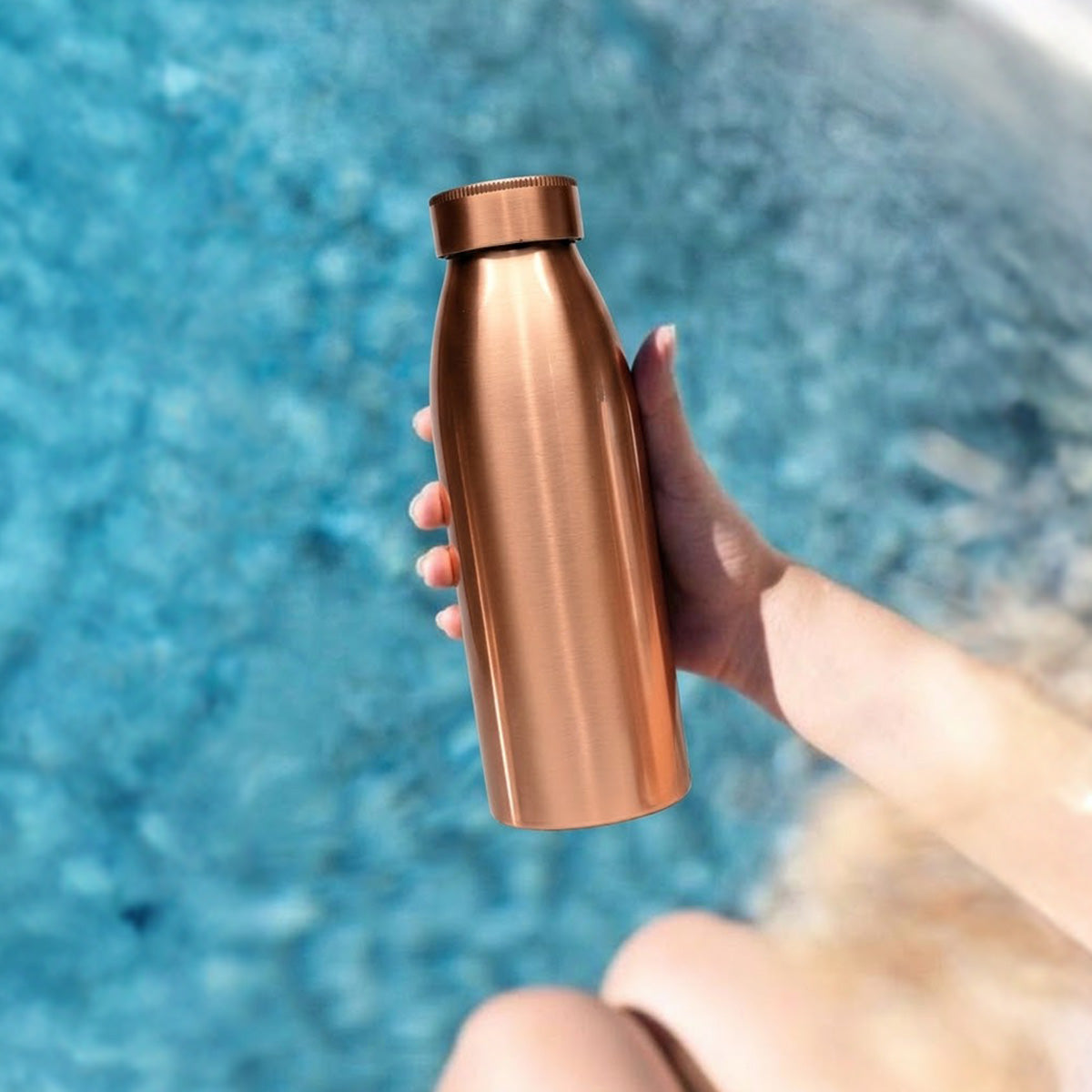 Avoirr Pure Copper Wide Mouth Water Bottle – Minimalist Ayurvedic Hydration Bottle