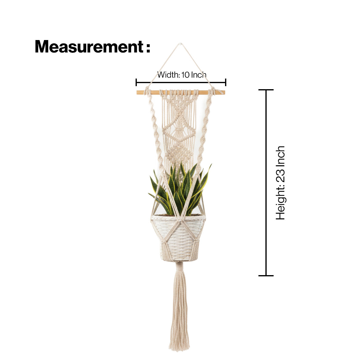 Avoirr Handmade Macrame Wall Plant Hanger | Boho Cotton Hanging Planter