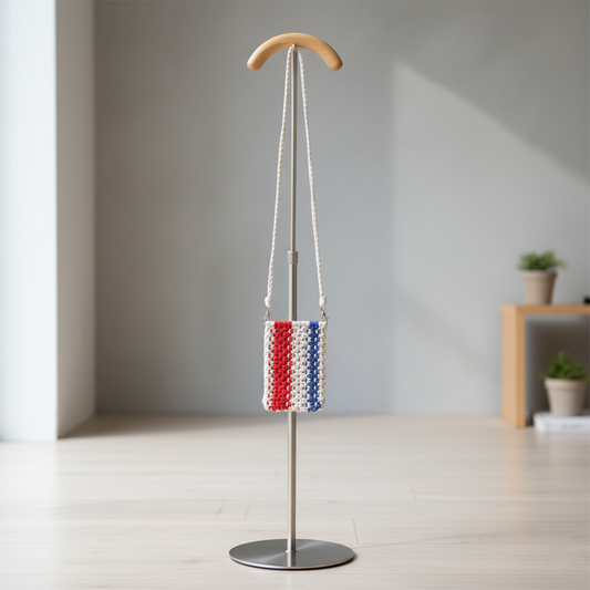 AVOIRR Handmade Macrame Crossbody Bag – Boho Crochet Purse for Women