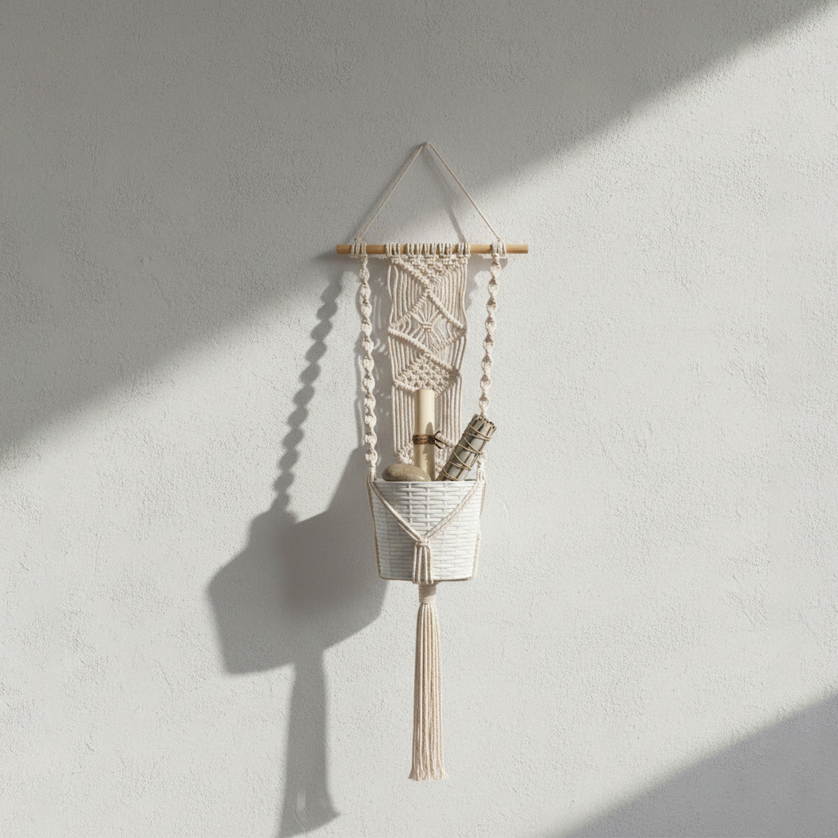 Avoirr Handmade Macrame Wall Plant Hanger | Boho Cotton Hanging Planter