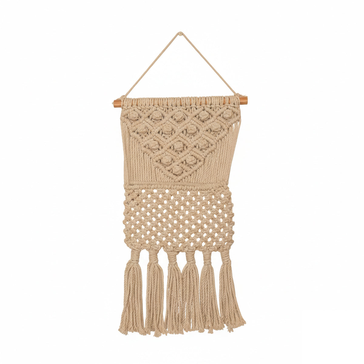 Avoirr Handmade Macrame Magazine Holder Wall Hanging – Boho Cotton Wall Organizer for Magazines, Mail & Newspapers, Decorative Macrame Storage Pocket for Living Room, Bedroom & Office