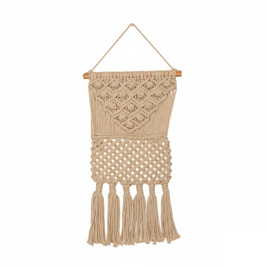 Avoirr Handmade Macrame Magazine Holder Wall Hanging – Boho Cotton Wall Organizer for Magazines, Mail & Newspapers, Decorative Macrame Storage Pocket for Living Room, Bedroom & Office