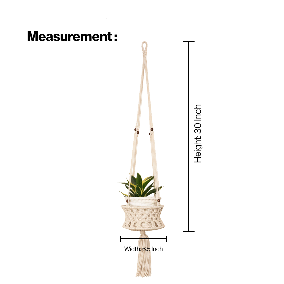 Avoirr Handmade Macrame Plant Hanger | Boho Cotton Hanging Planter Holder