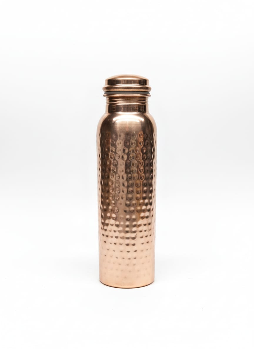 Avoirr Hand Hammered Copper Water Bottle – Artisan Crafted Ayurvedic Bottle